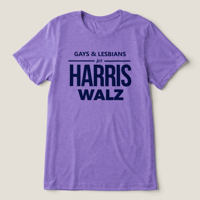 Gays and Lesbisks for Harris Walz T Shirt (Design Framsida)