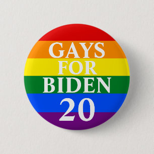 Gays for Biden Button Knapp