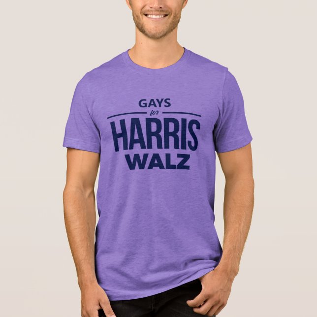 Gays for Harris Walz T Shirt (Framsida)