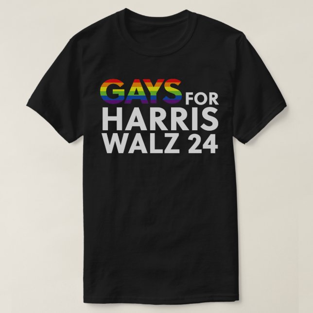 Gays for Kamala Walz White Brev T Shirt (Design framsida)