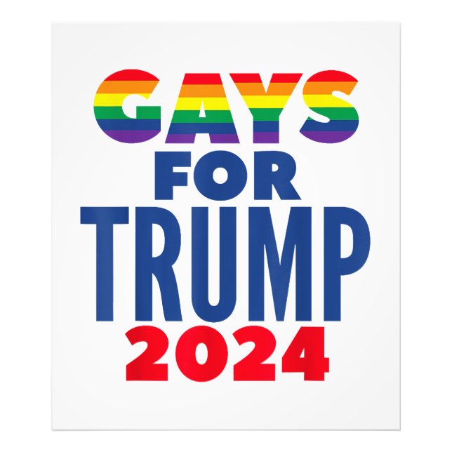 Gays for Trump 2024 Val Fototryck (Framsidan)