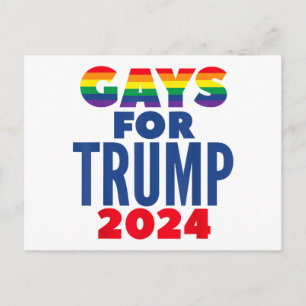 Gays for Trump 2024 Val Helg Vykort