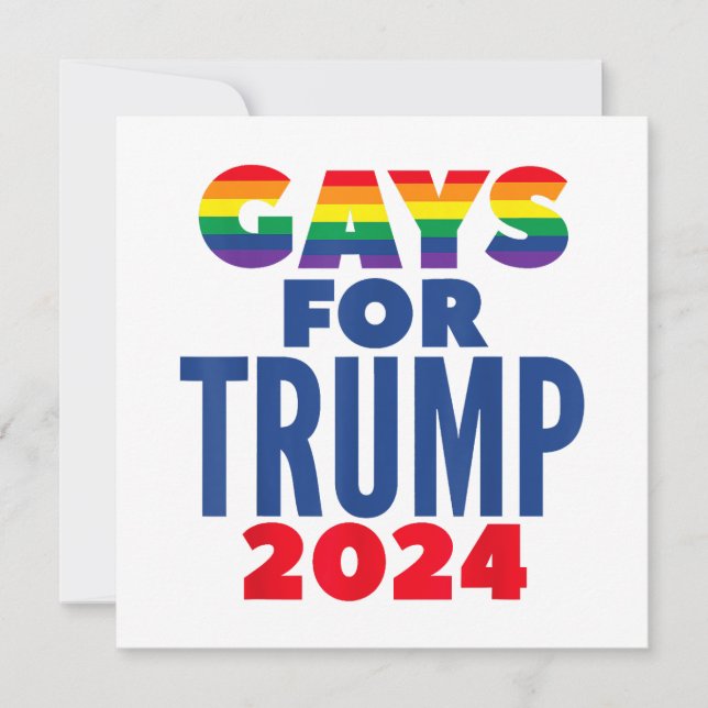 Gays for Trump 2024 Val Inbjudningar (Framsida)
