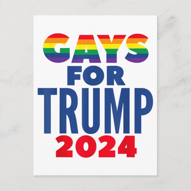 Gays for Trump 2024 Val Tilläggskort (Framsida)
