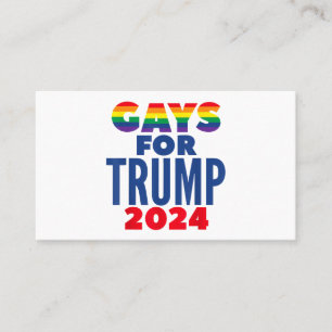 Gays for Trump 2024 Val Visitkort