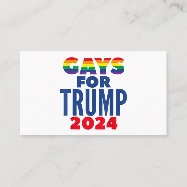 Gays for Trump 2024 Val Visitkort (Framsida)