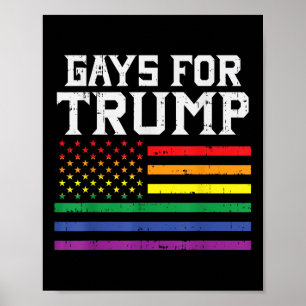 Gays for Trump USA flagga Pro Reselect Donald 2020 Poster