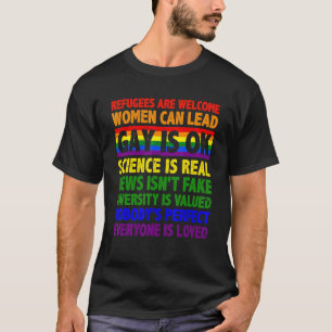 Gay's OK Refugeters is Welcome Women can Lead Gay T Shirt