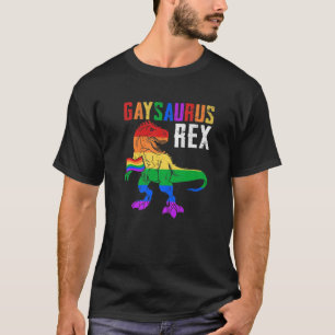 Gaysaurus rex dosinosaur in gay Flagga for Gay pri T Shirt