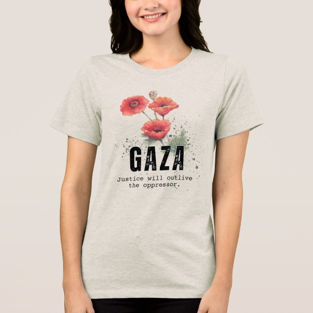 Gaza Anemon Blommor T-shirt – Rättvisa (Framsida)