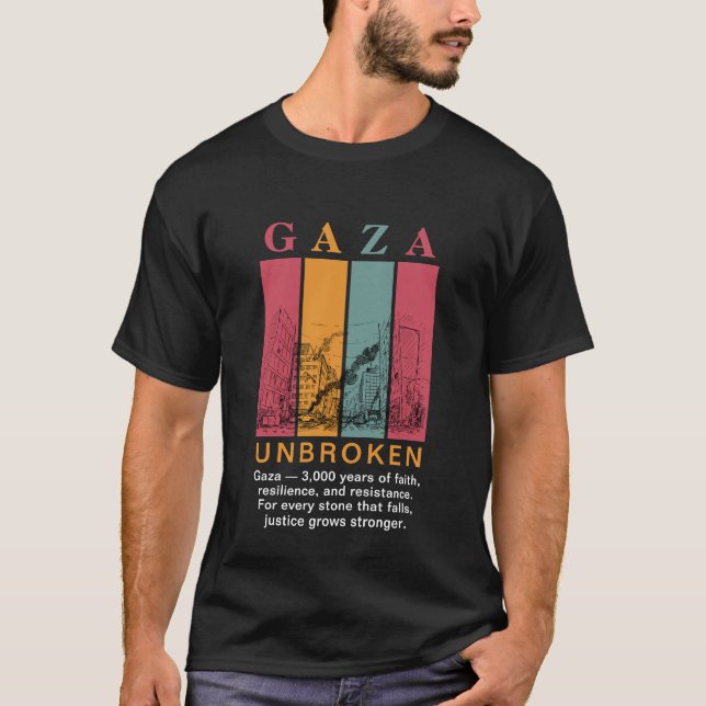 Gaza Solidarity T-Shirt - 3 000 Faith-år (Framsida)