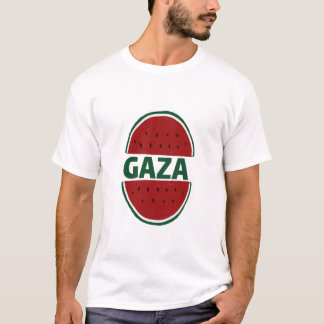 Gaza, vattenmelon färg, solidaritet med Palestina, T Shirt