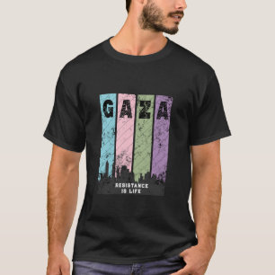 GAZA Vintage slitad t-shirt Solidaritet