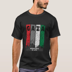 GAZA Vintage slitad t-shirt Solidaritet