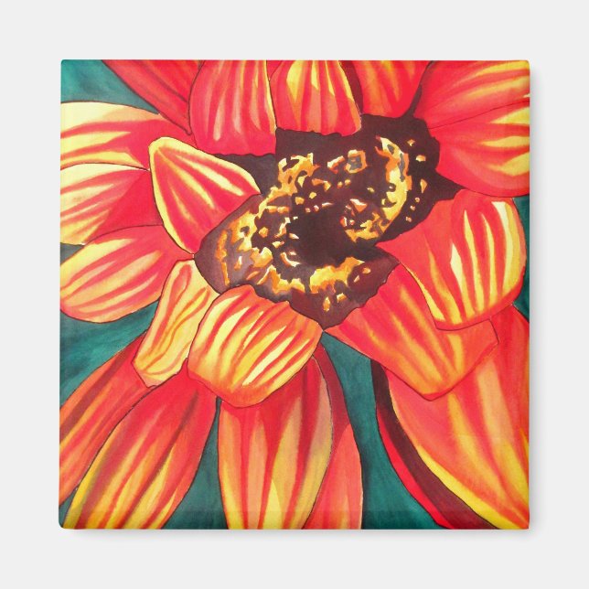 Gazanias blomkonst av Sacha Grossel Magnet (Framsidan)