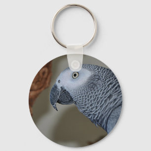 Gazaremsan African Grått Parrot Nyckelring