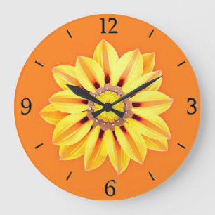 Gazas Daisy - Orange och Gult Stor Klocka