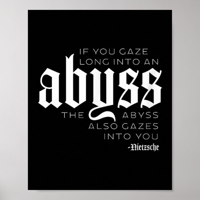 Gaze-in i Abyss Nietzsche-offerten - Clic Passit Poster (Framsidan)