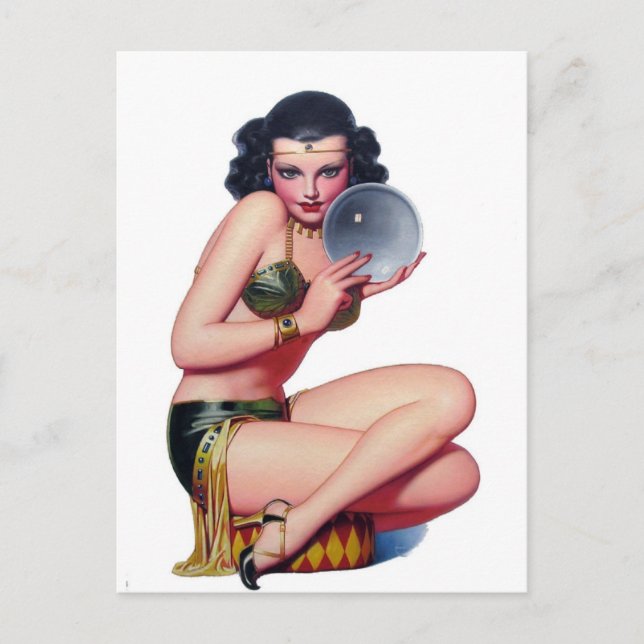 Gaze in i Crystal Boll Vykort (Framsida)