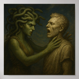 Gaze som avslutar-Medusa Turning Man till Stone Poster