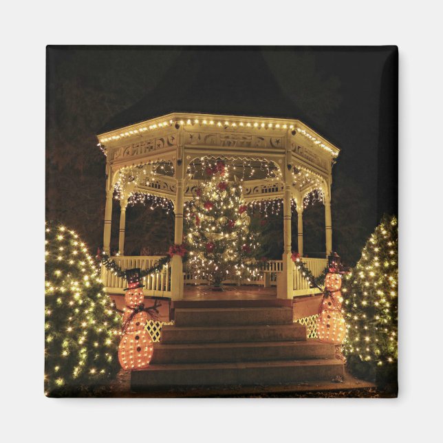 Gazebo Drappad till jul Magnet (Framsidan)