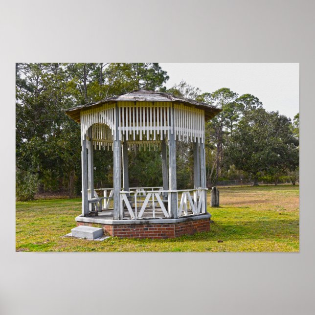 Gazebo i Old St. Joseph Cemetery, Florida Poster (Framsidan)
