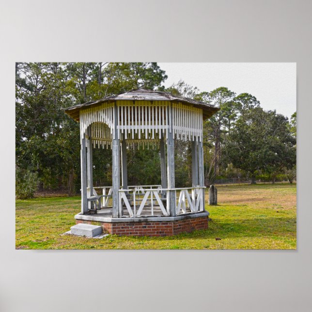 Gazebo i Old St. Joseph Cemetery, Florida Poster (Framsidan)