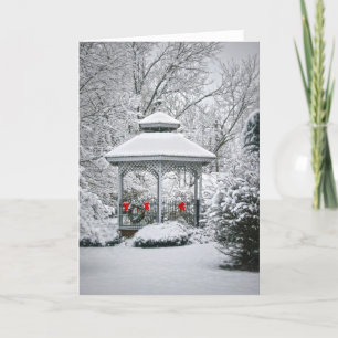 Gazebo i Snö Helgkort