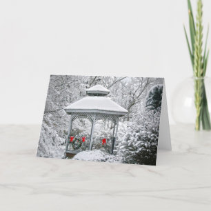 Gazebo i Snö Helgkort