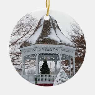 Gazebo i Snö Julgransprydnad Keramik