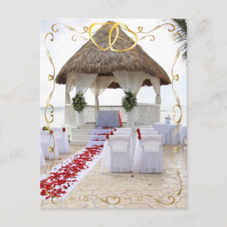 Gazebo om Beach Wedding bjudande4 Inbjudningar