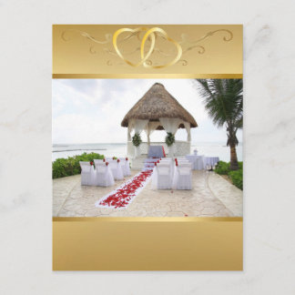 Gazebo om Beach Wedding bjudande5 Inbjudningar
