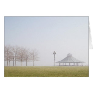 Gazebo på Misty Winter Day Hälsningskort