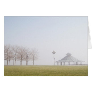 Gazebo på Misty Winter Day Hälsningskort