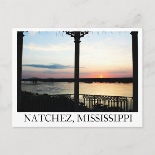 Gazebo Sunset i Natchez, Mississippi Vykort