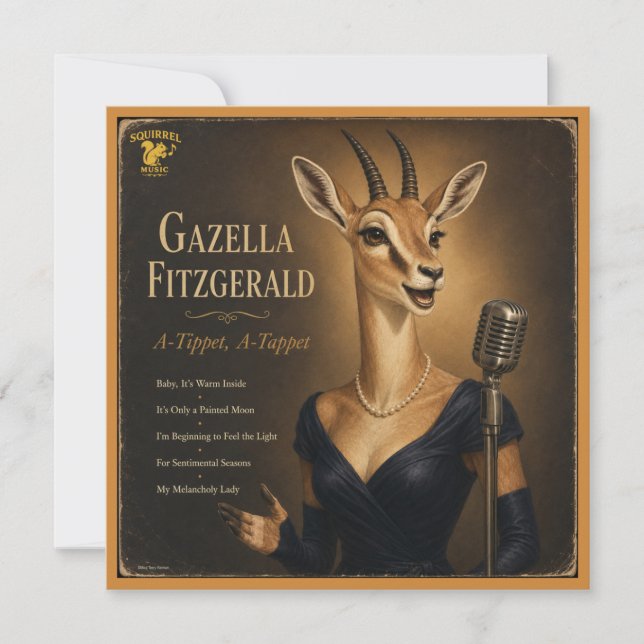 Gazella Fitzgerald Album: en Parodi Anteckningskort (Framsida)