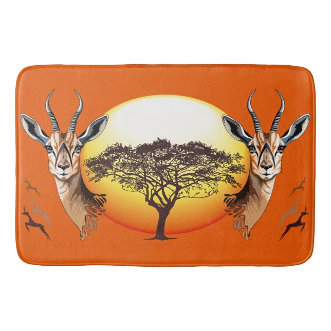 Gazelle African Antelope Vild Animal Badrumsmatta (Framsidan)