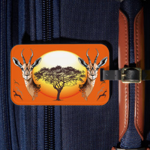Gazelle African Antelope Vild Animal Bagagebricka
