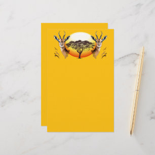 Gazelle African Antelope Vild Animal Brevpapper