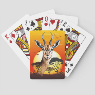 Gazelle African Antelope Vild Animal Casinokort