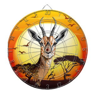 Gazelle African Antelope Vild Animal Darttavla
