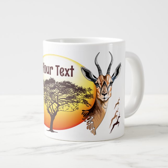 Gazelle African Antelope Vild Animal Jumbo Mugg (Framsida höger)