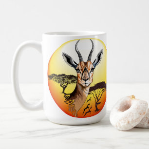 Gazelle African Antelope Vild Animal Kaffemugg