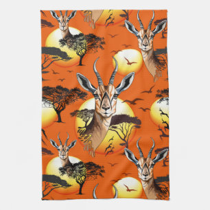 Gazelle African Antelope Vild Animal Kökshandduk
