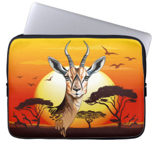 Gazelle African Antelope Vild Animal Laptop Fodral