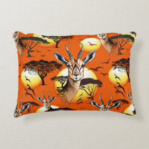 Gazelle African Antelope Vild Animal Prydnadskudde