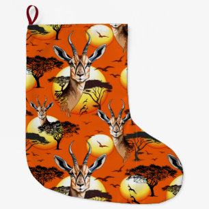 Gazelle African Antelope Vild Animal Stor Julstrumpa