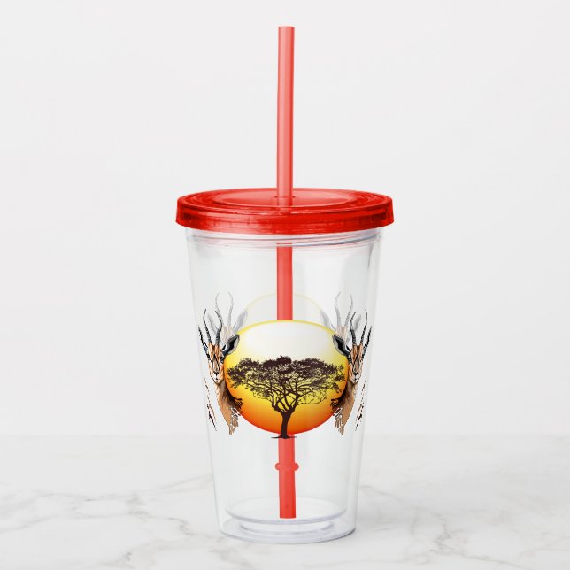 Gazelle African Antelope Vild Animal Take Away Mugg (Framsida)