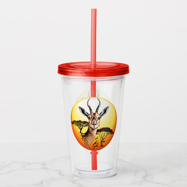 Gazelle African Antelope Vild Animal Take Away Mugg (Framsida)