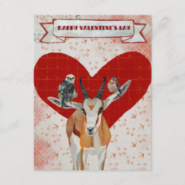 GAZELLE & FEATHERS VALENTINS vykort